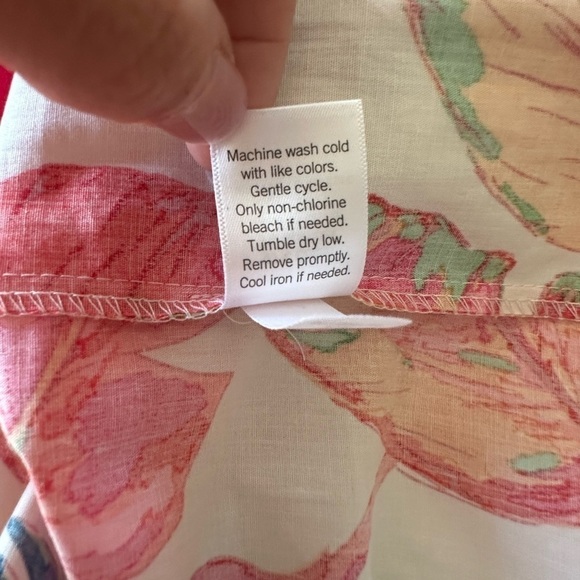 Nine West Off Shoulder Short Puff Sleeve Belted Tropical Floral Print Dress M - Picture 9 of 12